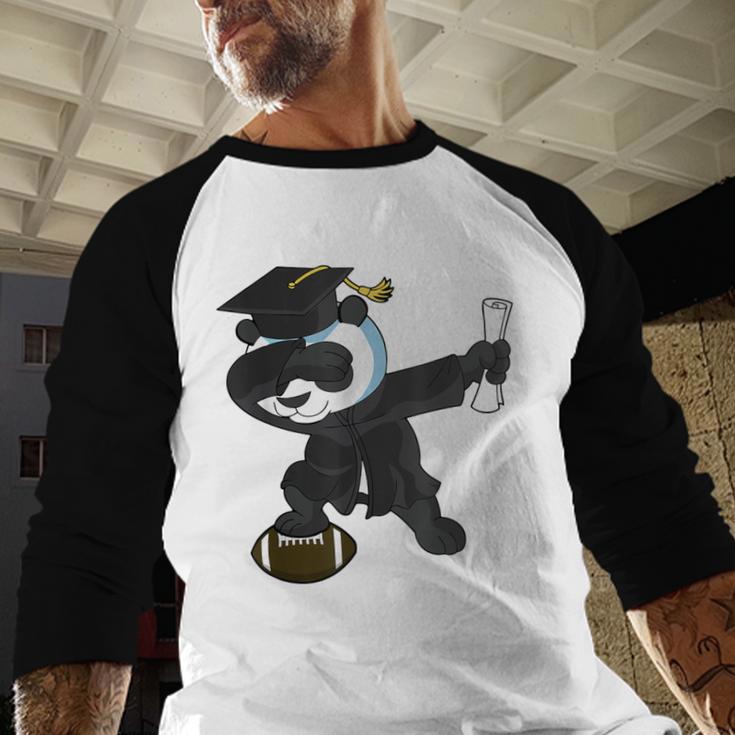 Student Graduation 2022 Panda Football Boys Girls Teenager Baseball Raglan Shirt