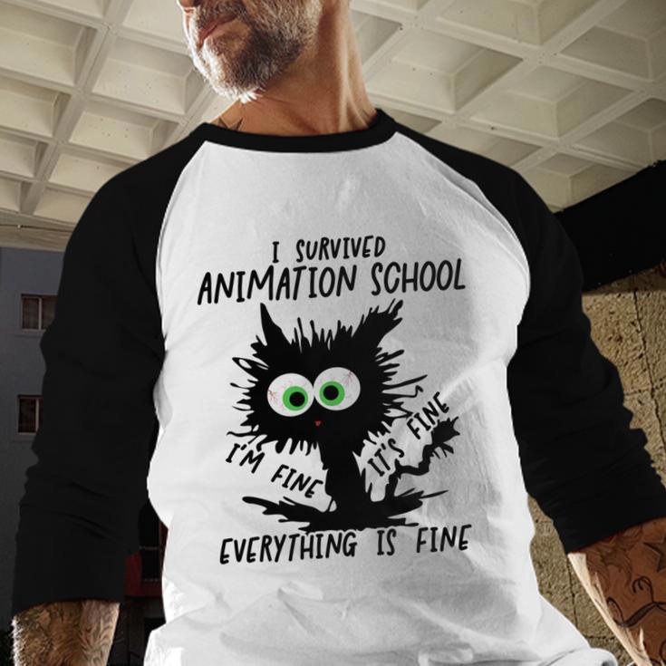 I Survived Animation School Graduation 2026 Baseball Raglan Shirt
