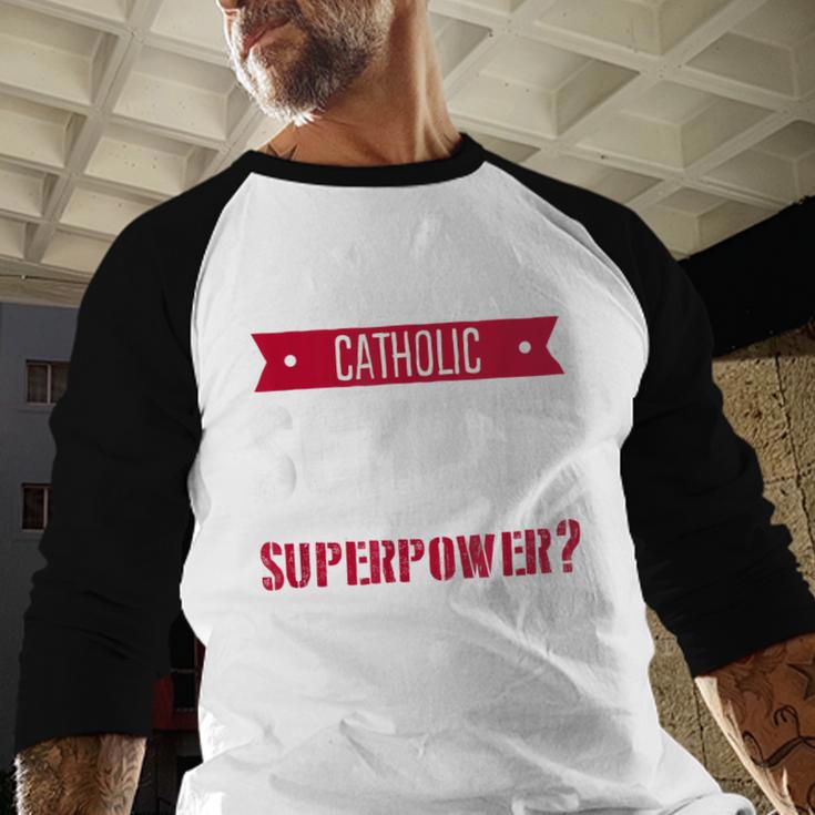 I Survived Catholic School Shirt Catholic Graduation Baseball Raglan Shirt