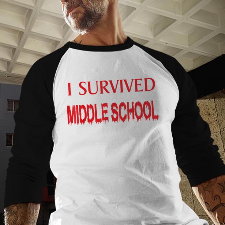 I Survived Middle School Graduation Shirt T-Shirt Baseball Raglan Shirt