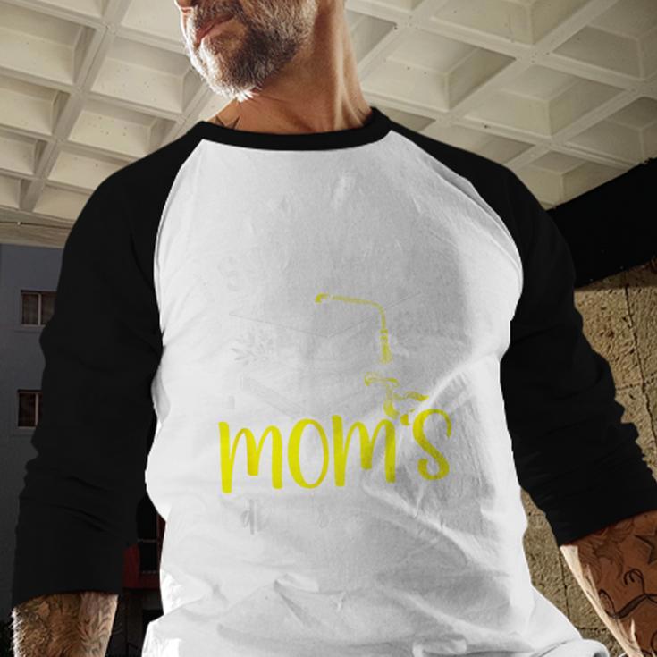 i Survived My Mom's EdD Dissertation Graduation Mom EdD Baseball Raglan Shirt