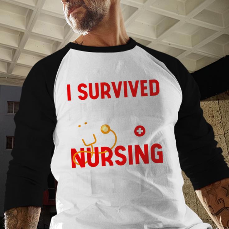 I Survived My Mom's Nursing Degree Graduation Day 2026 Baseball Raglan Shirt
