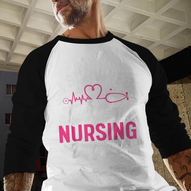 I Survived My Mom's Nursing Degree Nurse Graduation Baseball Raglan Shirt