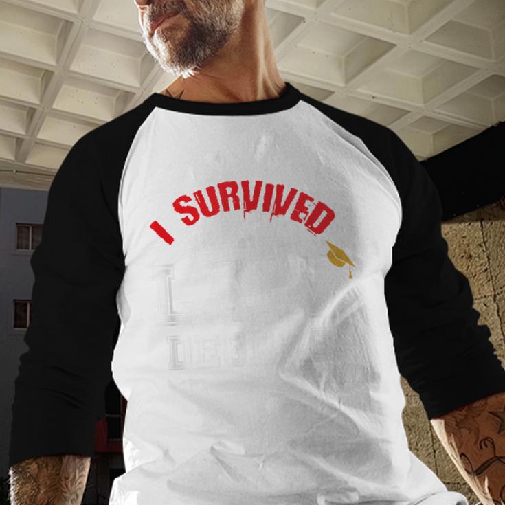 I Survived My Partner's Law Degree Graduation Shirt Baseball Raglan Shirt