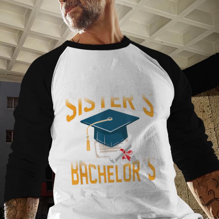 i Survived My Sisters Bachelor's Degree Graduation Gifts Baseball Raglan Shirt