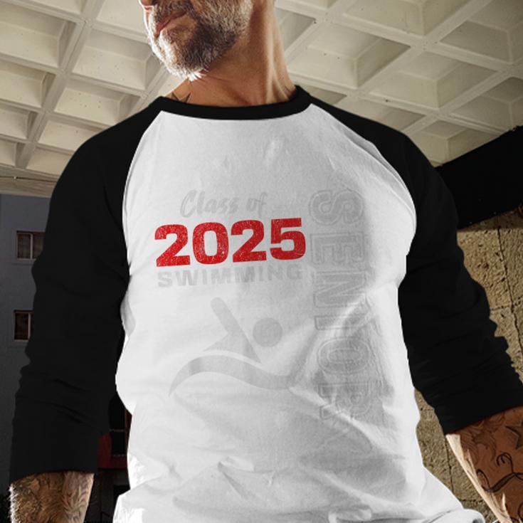 Swimming Team Senior Class Of 2025 Graduation 2025 Baseball Raglan Shirt