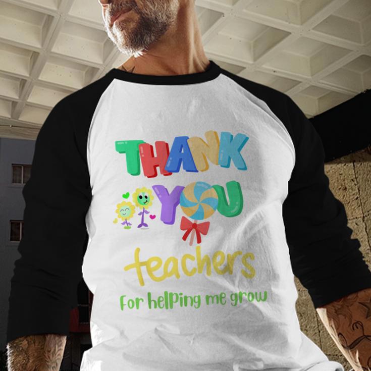 Thank You Teacher Appreciation Graduation Men Women Kids Baseball Raglan Shirt
