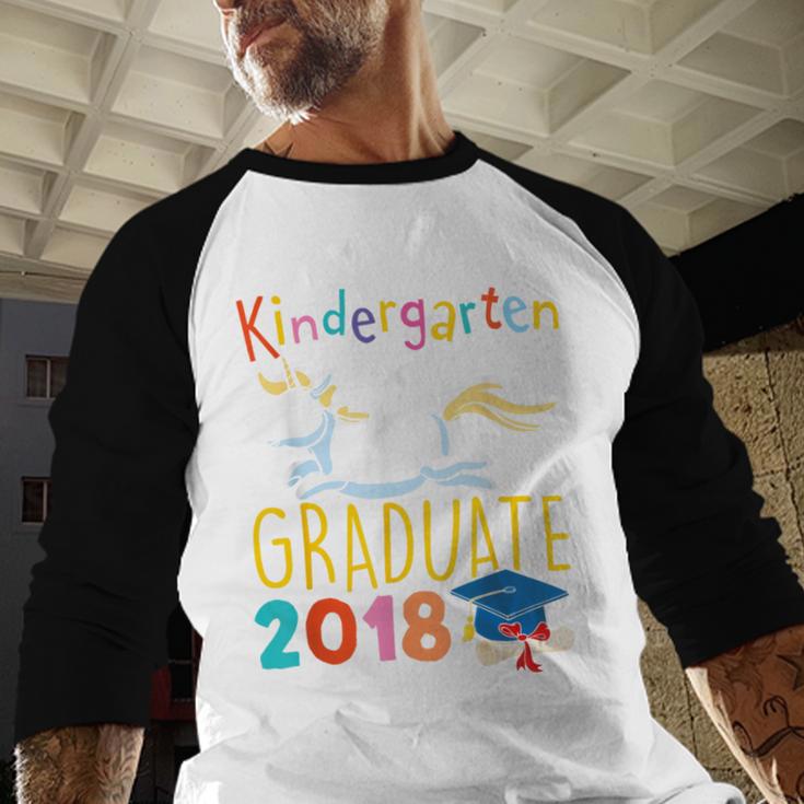 Unicorn Kindergarten Graduation Shirt Girls Baseball Raglan Shirt