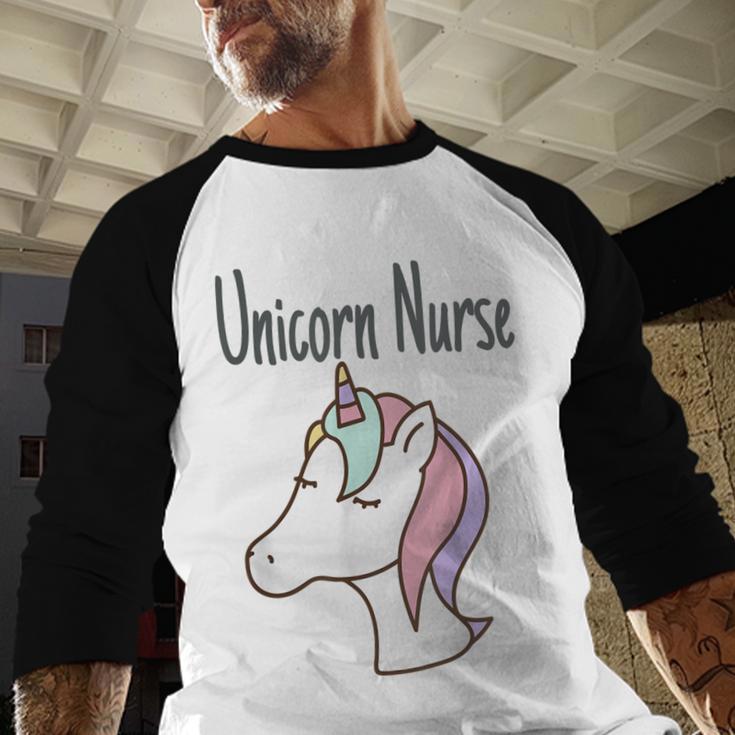 Unicorn RN GraduationShirt Nurse Shirts Baseball Raglan Shirt