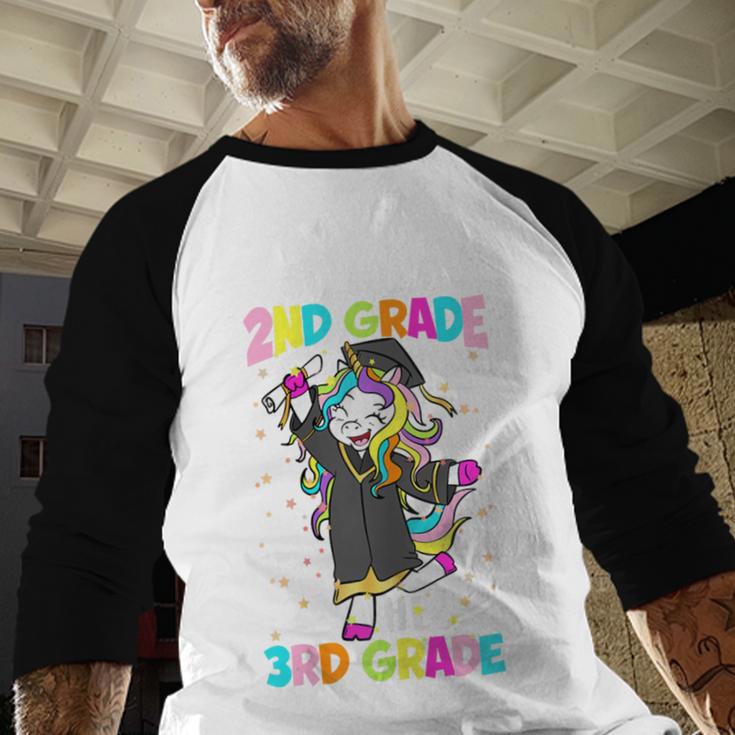 Unicorn So Long 2nd Grade Hello 3rd Grade Graduation Baseball Raglan Shirt