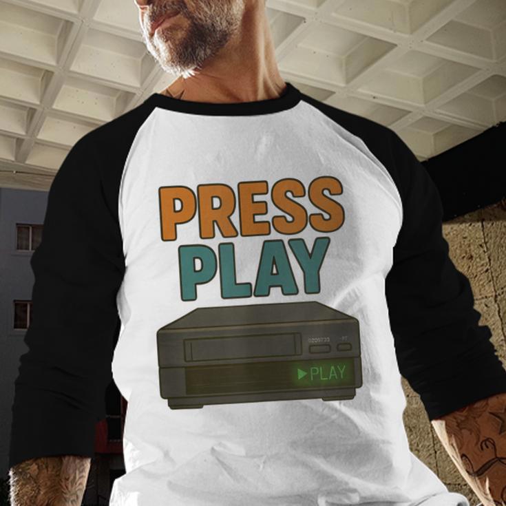 VHS Cassette Retro Analog Nostalgia Theme Baseball Raglan Shirt VHS Cassette Retro Analog Nostalgia Theme Baseball Raglan Shirt