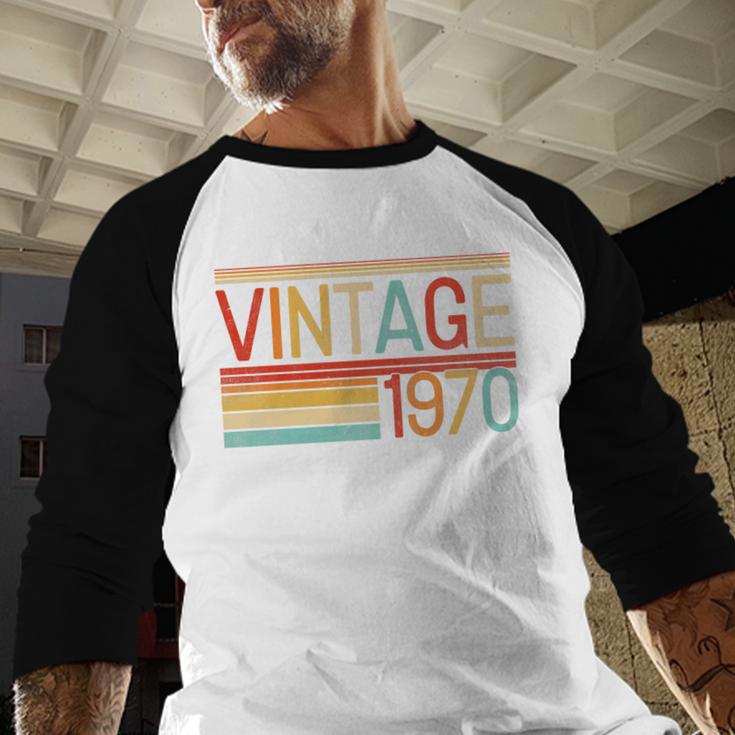 Vintage 1970 Birthday Retro Style 70's Born Nostalgia Party Premium Tri-Blend Baseball Raglan Shirt Vintage 1970 Birthday Retro Style 70's Born Nostalgia Party Premium Tri-Blend Baseball Raglan Shirt