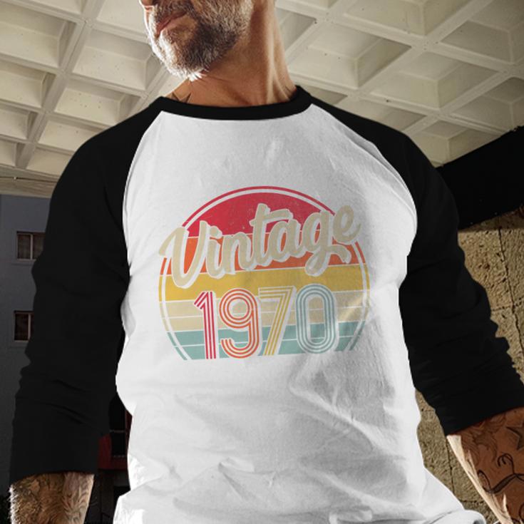 Vintage 1970 Retro Style 70's Born Nostalgia Vibe Birthday Premium Tri-Blend Baseball Raglan Shirt Vintage 1970 Retro Style 70's Born Nostalgia Vibe Birthday Premium Tri-Blend Baseball Raglan Shirt