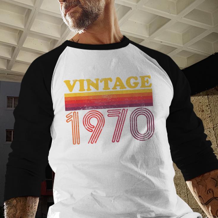 Vintage 1970 Retro Style 70's Born Nostalgia Vibes Birthday Baseball Raglan Shirt Vintage 1970 Retro Style 70's Born Nostalgia Vibes Birthday Baseball Raglan Shirt