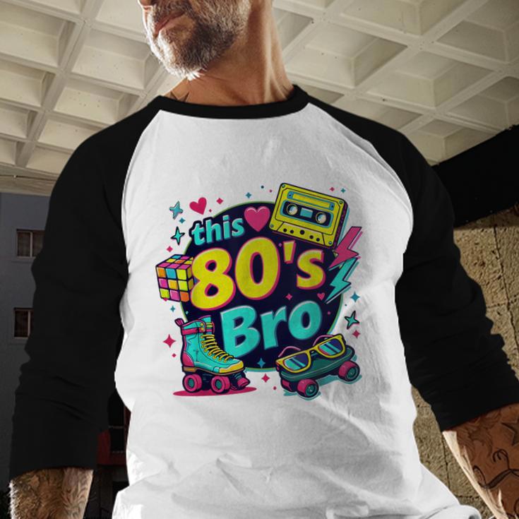 Vintage 80s Bro Eighties Party Costume 80s Nostalgia Baseball Raglan Shirt