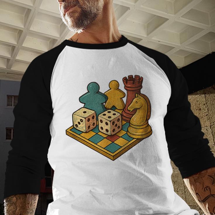 Vintage Board Game Art – Tabletop Nostalgia Baseball Raglan Shirt Vintage Board Game Art – Tabletop Nostalgia Baseball Raglan Shirt