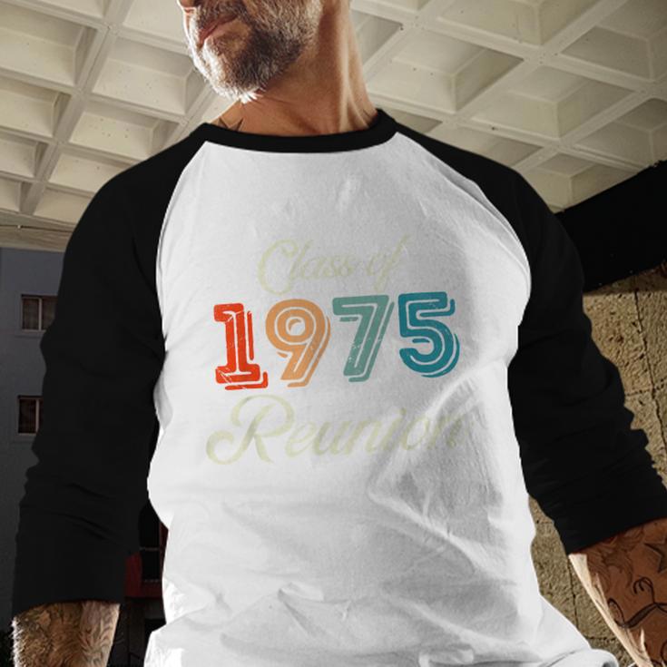 Vintage Class Of 1975 Reunion 50th Graduation Classmate Cool Baseball Raglan Shirt
