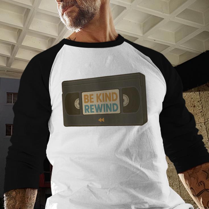 Vintage VHS Tape Humor Retro Nostalgia Graphic Baseball Raglan Shirt