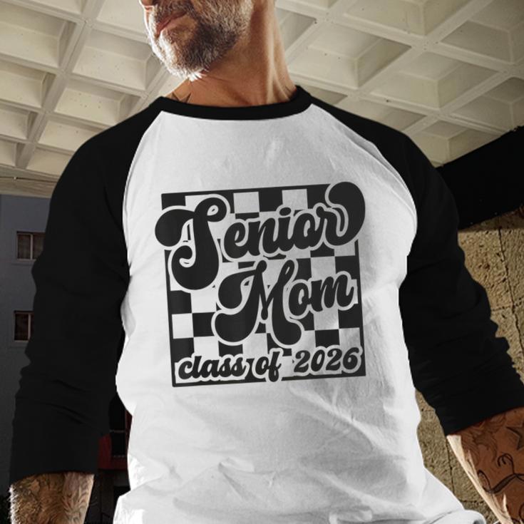 Women Senior Mom Class Of 2026 Retro Graduation Senior Mama Baseball Raglan Shirt