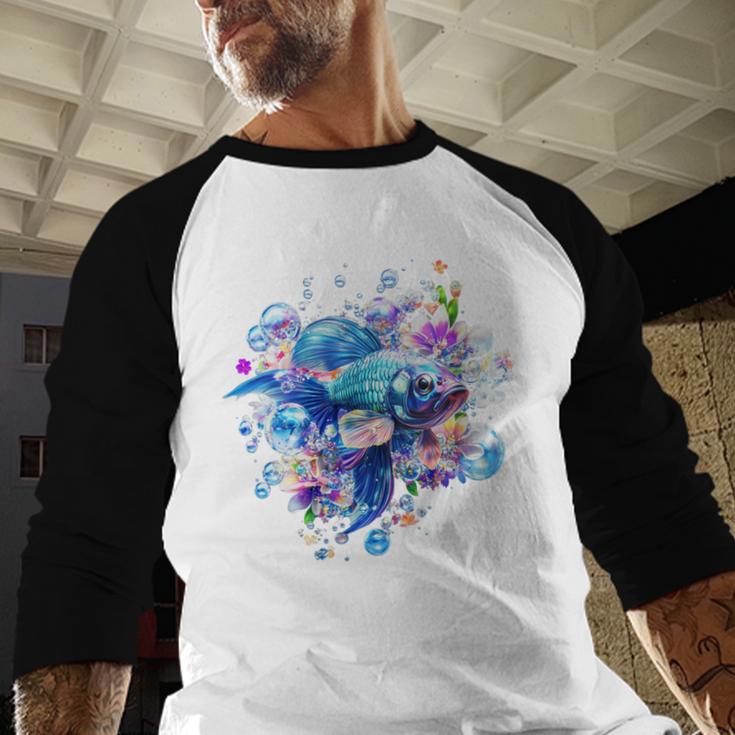 Women's Frutiger Aero Y2K Fish Baseball Raglan Shirt Women's Frutiger Aero Y2K Fish Baseball Raglan Shirt