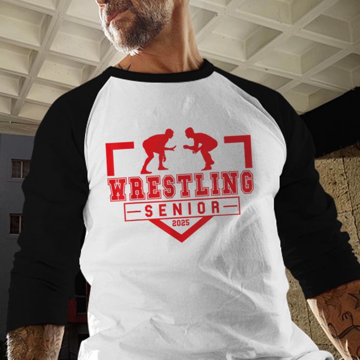 Wrestling Senior Night Wrestling Senior 2025 Graduation 11 Baseball Raglan Shirt