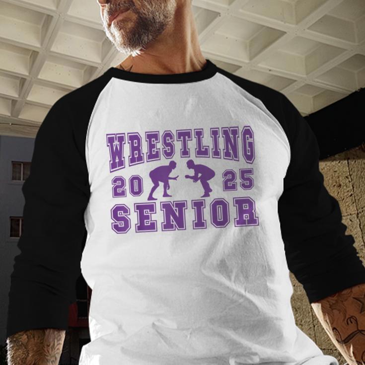 Wrestling Senior Night Wrestling Senior 2025 Graduation 49 Baseball Raglan Shirt