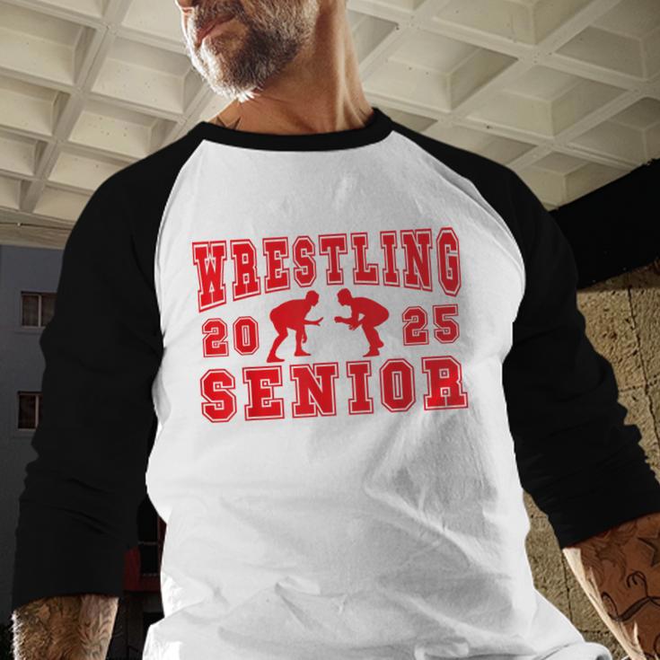 Wrestling Senior Night Wrestling Senior 2025 Graduation 7 Baseball Raglan Shirt