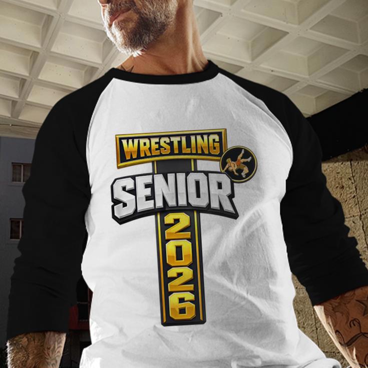 Wrestling Senior Night Senior 2026 Faith Cross Graduation Baseball Raglan Shirt