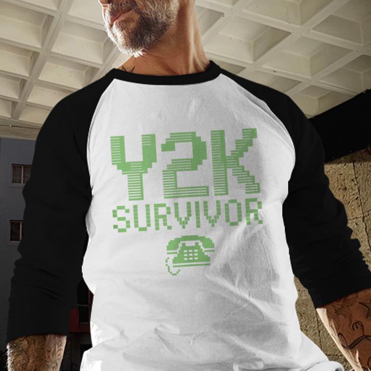 Y2K Survivor 2000s Nostalgia Retro Vintage Nostalgic Baseball Raglan Shirt Y2K Survivor 2000s Nostalgia Retro Vintage Nostalgic Baseball Raglan Shirt