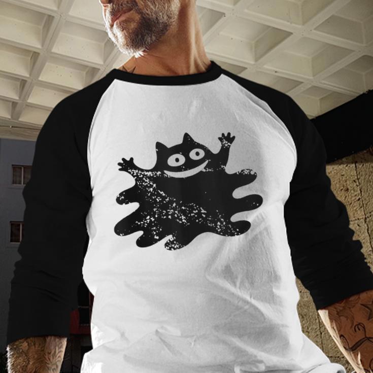 Yk2 Grunge Scary Cat With Tail Tomboy 90s Nostalgia Indie Baseball Raglan Shirt Yk2 Grunge Scary Cat With Tail Tomboy 90s Nostalgia Indie Baseball Raglan Shirt