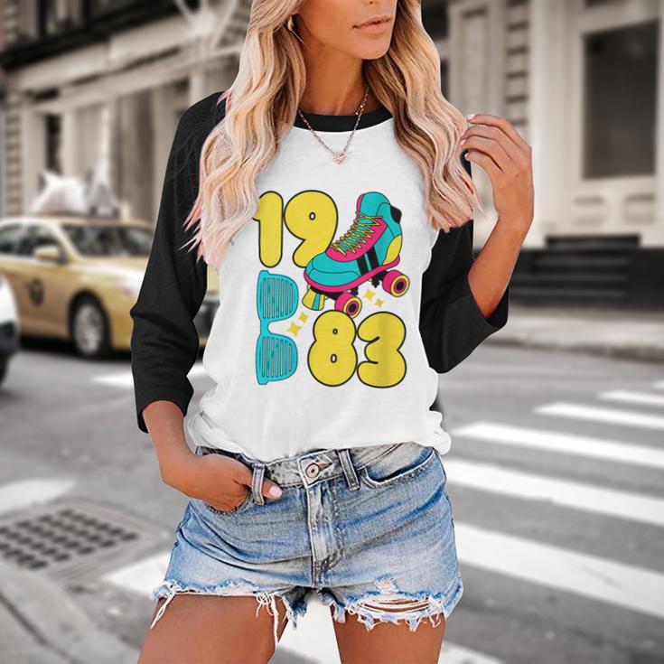1983 Retro Raised In The 80s Old School Nostalgia Vibes Baseball Raglan Shirt