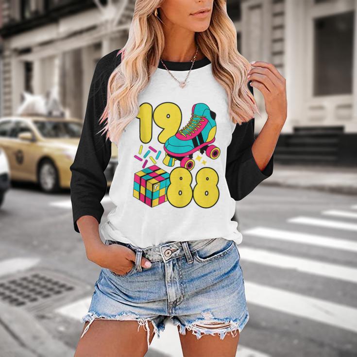 1988 Retro Raised In The 80s Old School Nostalgia Vibes Baseball Raglan Shirt 1988 Retro Raised In The 80s Old School Nostalgia Vibes Baseball Raglan Shirt