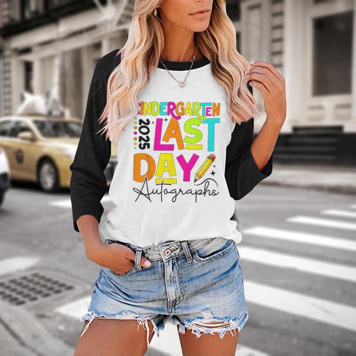 2025 Last Day Of School Autograph Kindergarten Graduation Baseball Raglan Shirt