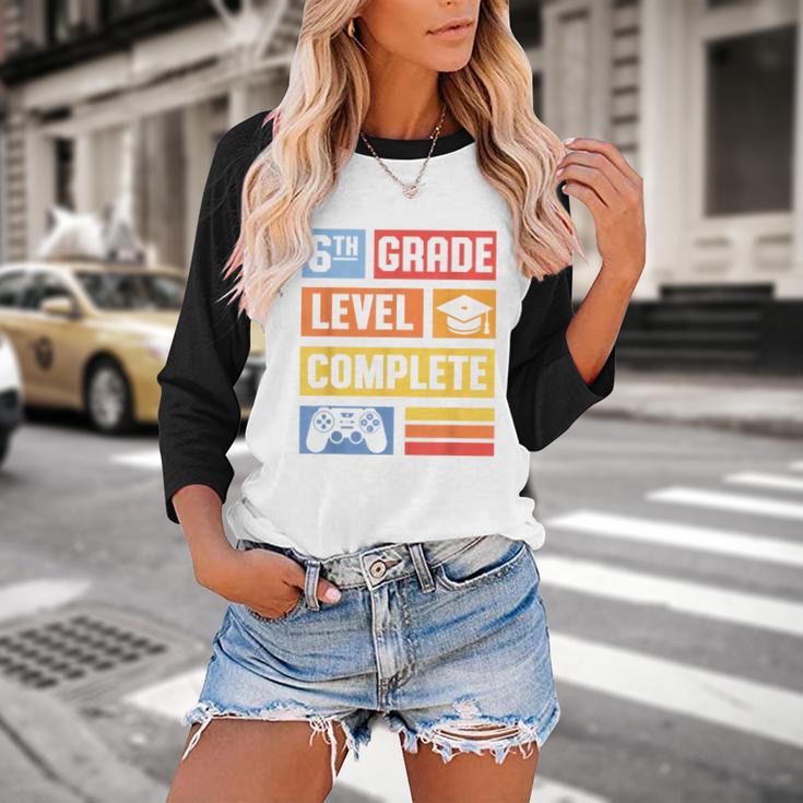 6th Grade Level Complete Shirt Graduation Last Day Of School Baseball Raglan Shirt