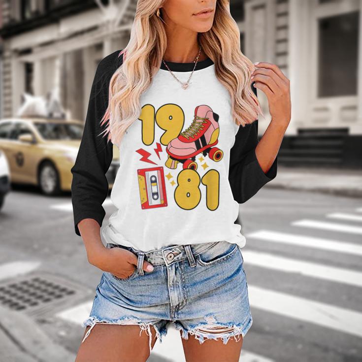 80s Vibes Mixed Tapes & Roller Skates 1981 Nostalgia Retro Baseball Raglan Shirt 80s Vibes Mixed Tapes & Roller Skates 1981 Nostalgia Retro Baseball Raglan Shirt