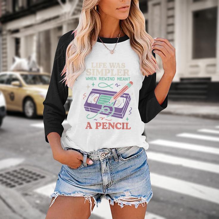 90s Baby Tired Millennial Burnout Nostalgia Parenting Baseball Raglan Shirt