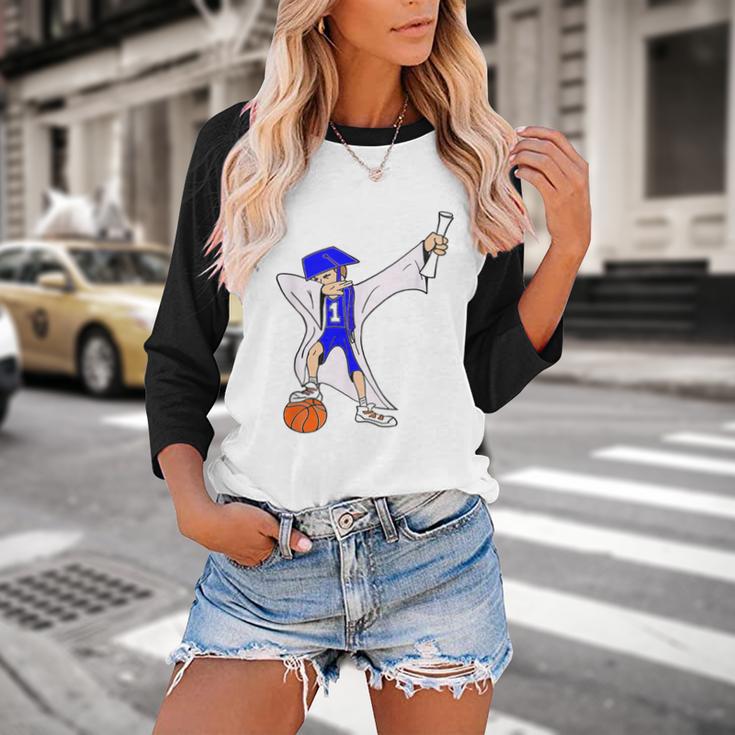 Basketball Dabbing Shirt Senior Graduation Him Her Baseball Raglan Shirt