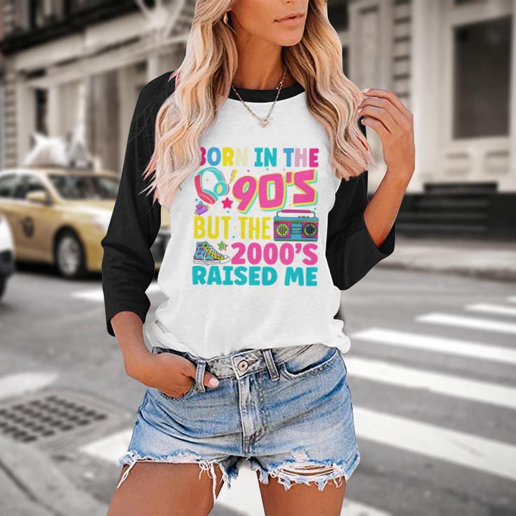 Born In The 90's But The 2000's Raised Me Y2K Nostalgia Baseball Raglan Shirt Born In The 90's But The 2000's Raised Me Y2K Nostalgia Baseball Raglan Shirt