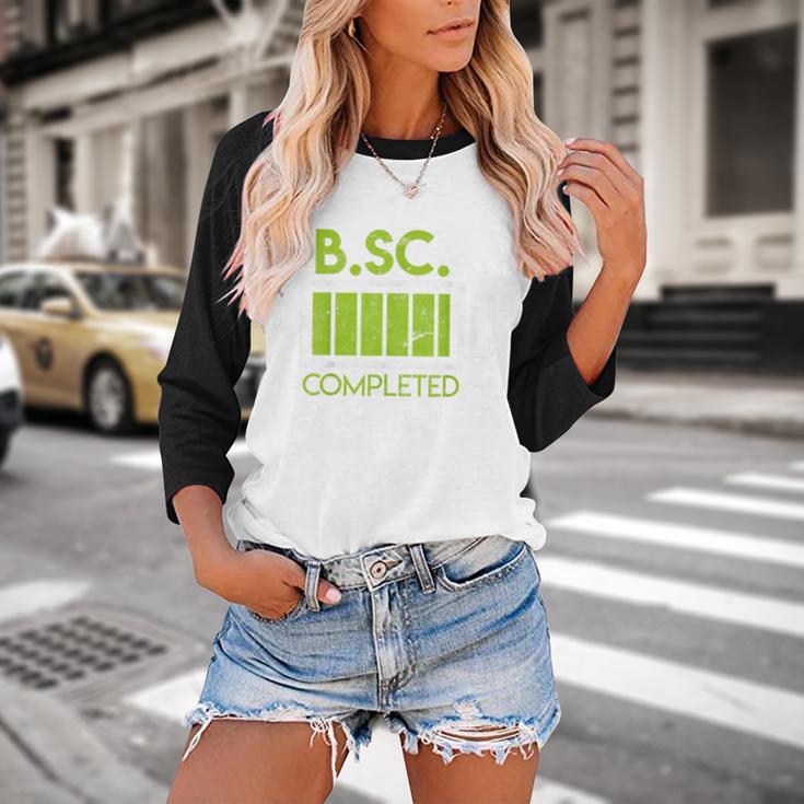 Bsc Completed Bachelor Of Science Graduation 2025 Baseball Raglan Shirt