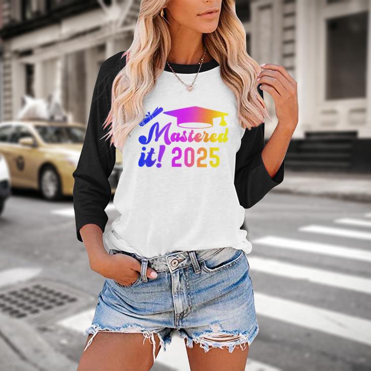 Class Of 2025 Mastered It College Masters Degree Graduation Baseball Raglan Shirt