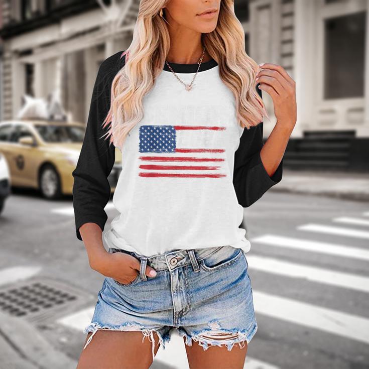 Class Of 2026 Senior Back To School American Flag Graduation Baseball Raglan Shirt