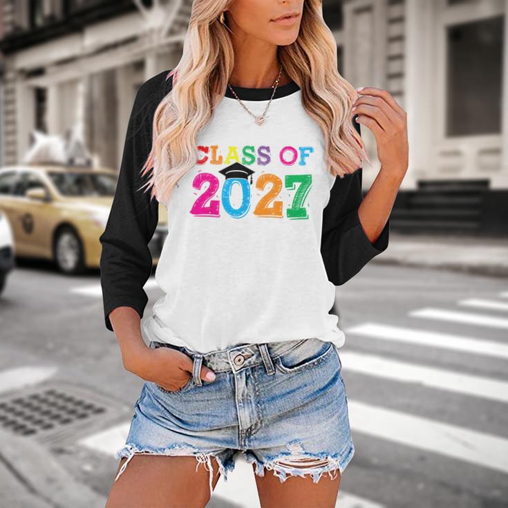 Class Of 2027 Shirt For Boys And Girls Fun 2027 Graduation Baseball Raglan Shirt