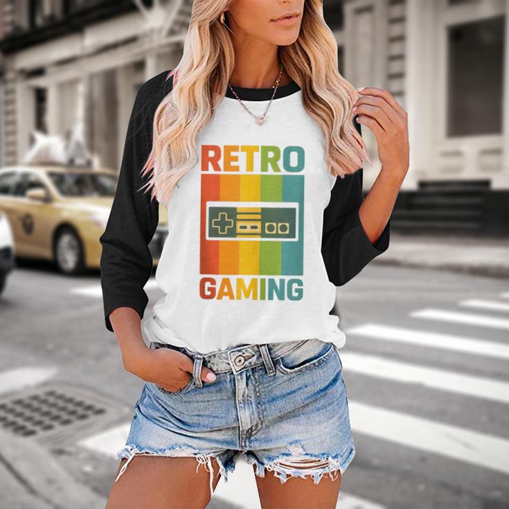 Classic Retro Gaming Nostalgia Baseball Raglan Shirt