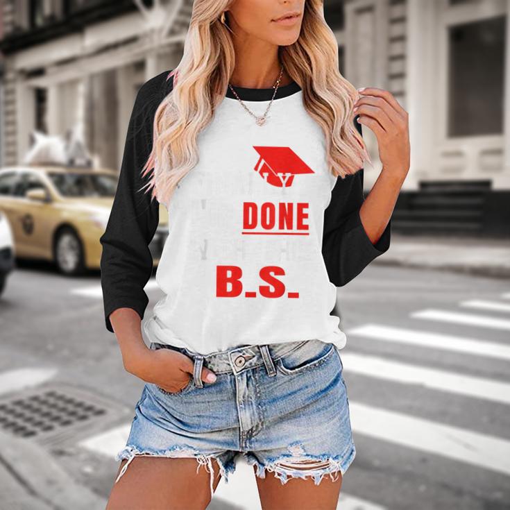 College GraduationShirt Senior Finally Done Baseball Raglan Shirt