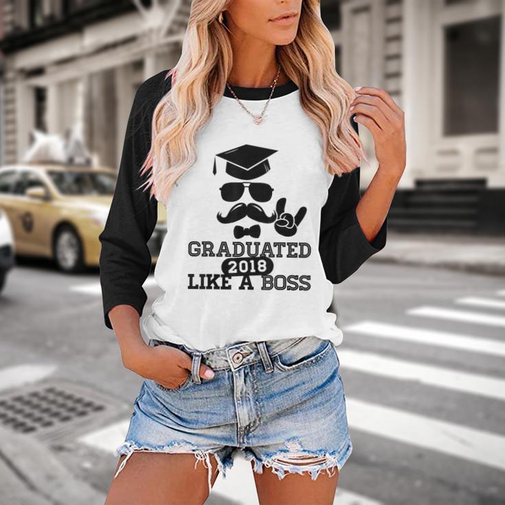 College High School Graduation Grad 2018 Shirt Baseball Raglan Shirt