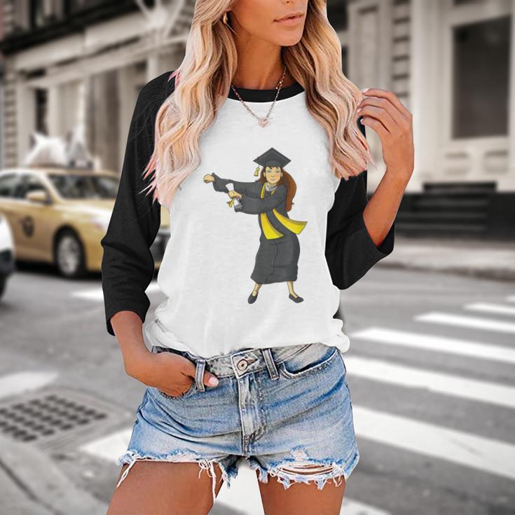 Flossing Graduation Class Of 2019 Women Baseball Raglan Shirt