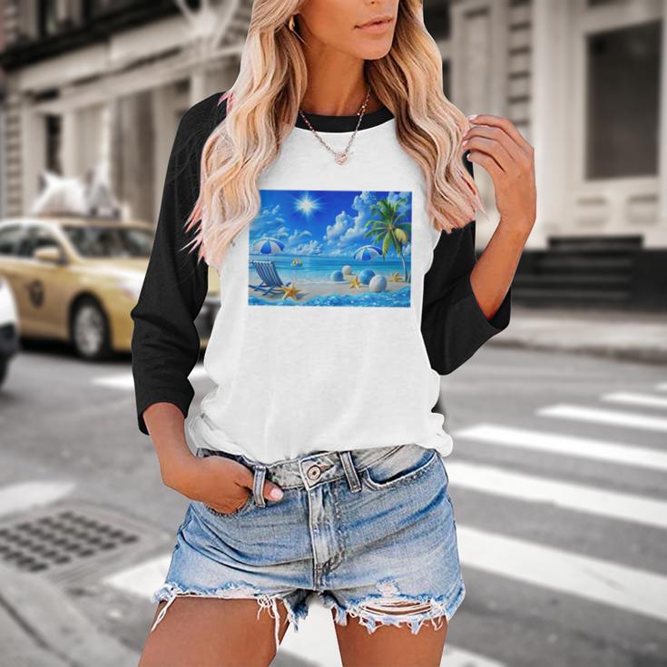 Frutiger Aero Beach Y2k Aesthetic Palm Tree Sand Ocean Premium Baseball Raglan Shirt Frutiger Aero Beach Y2k Aesthetic Palm Tree Sand Ocean Premium Baseball Raglan Shirt