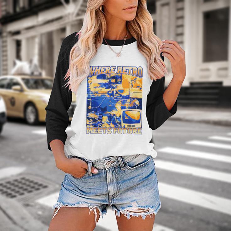 Frutiger Aero Retro Vibes Y2K 90's Vibes Baseball Raglan Shirt
