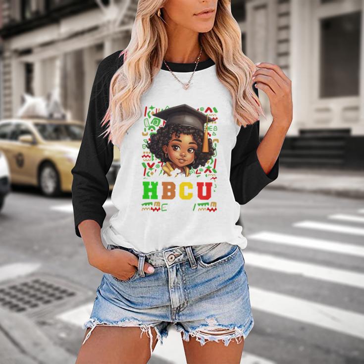 Future HBCU Grad Girl Kids Graduation HBCU College Baseball Raglan Shirt