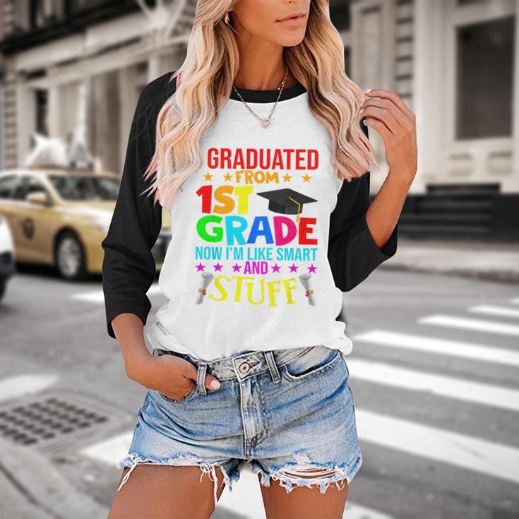 I Graduated From 1st Grade Graduation Matching Student Baseball Raglan Shirt